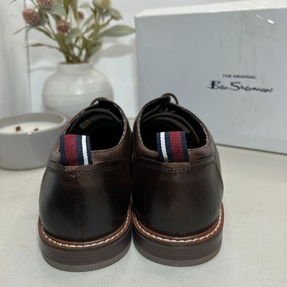 Ben Sherman Brent Oxford Lace Up Brown Leather Dress Shoes Men\'s US 13 NWB main image 9